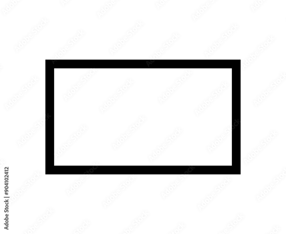 Rectangle Shape Outline Black Stroke Circle Symbol Vector Illustration Rectangle Shape Outline Black Stroke Circle Symbol Vector Illustration