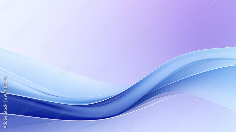 Obraz premium Blue and purple wave flowing minimalist background