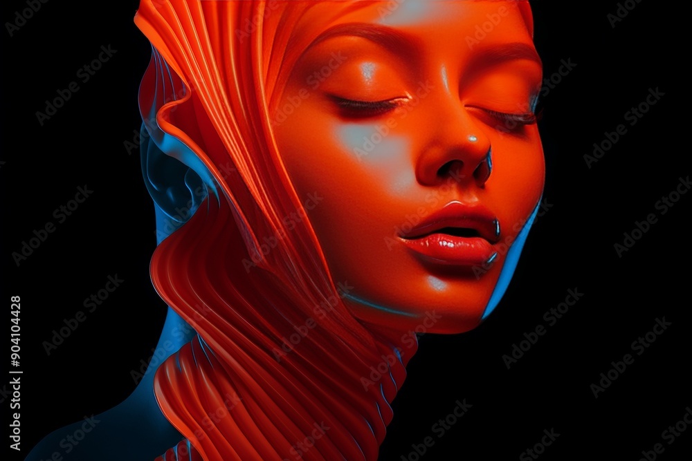 Detailed high resolution close up portrait capturing the intricate features of a woman s face Detailed high resolution close up portrait capturing the intricate features of a woman s face
