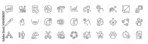 Analytical chat, Medical tablet and Furniture moving line icons. Pack of Shopping, Flight mode, Building energy icon. Voting ballot, Dog paw, Insomnia pictogram. Chin, Veterinary clinic, Brush. Vector