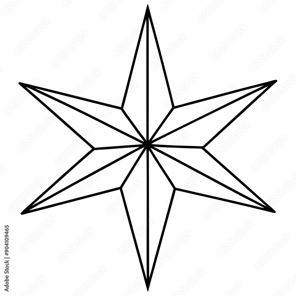 Obraz premium realistic christmas star vector illustration