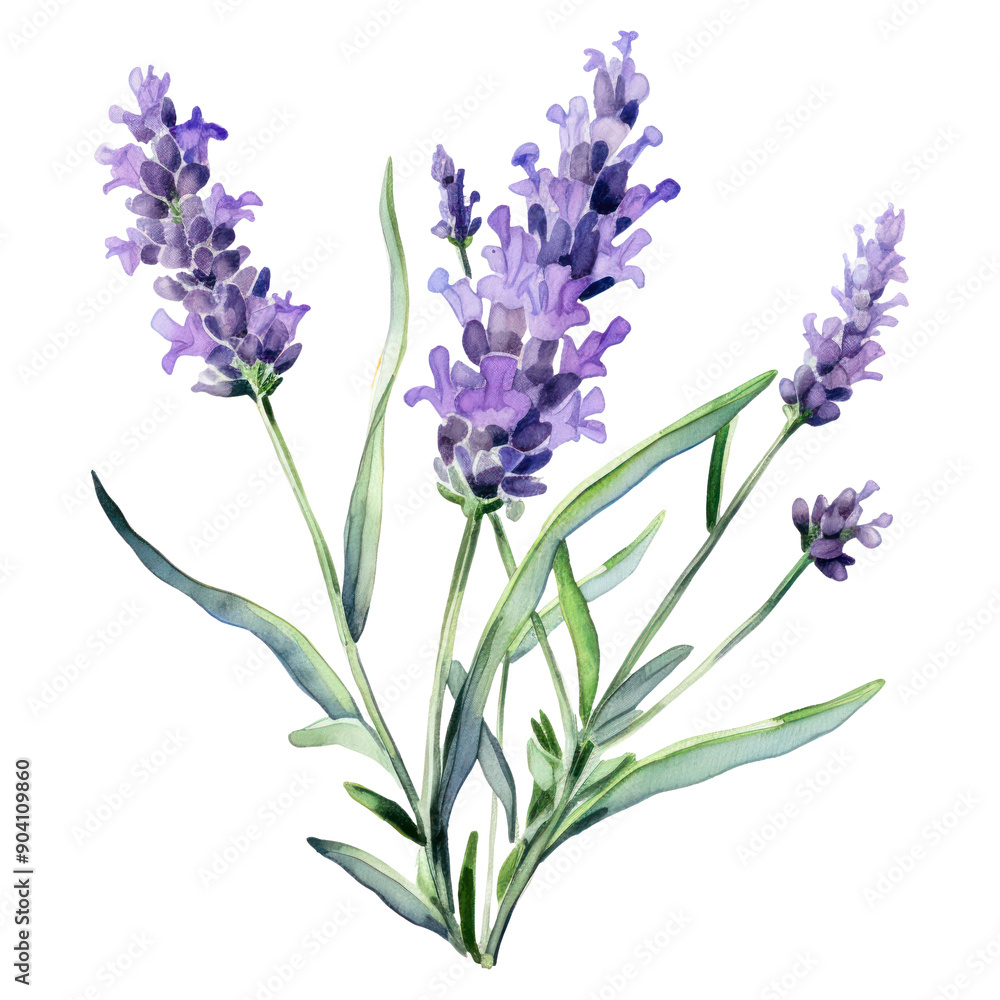 PNG Watercolor flower lavender blossom plant. PNG Watercolor flower lavender blossom plant.
