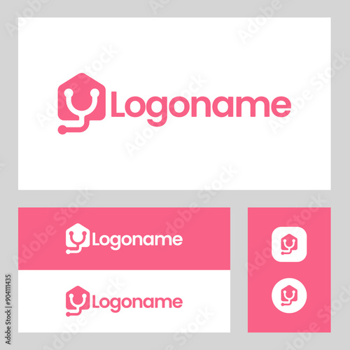 Creative logo with medical home concept.