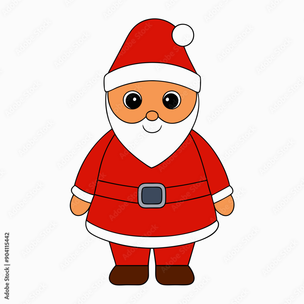 santa wear christmas dress vector illustration santa wear christmas dress vector illustration