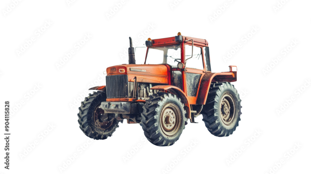 Agricultural tractor on transparent background Agricultural tractor on transparent background