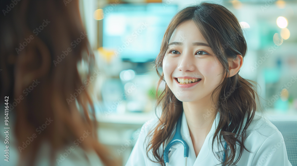 診察する女性医師 診察する女性医師