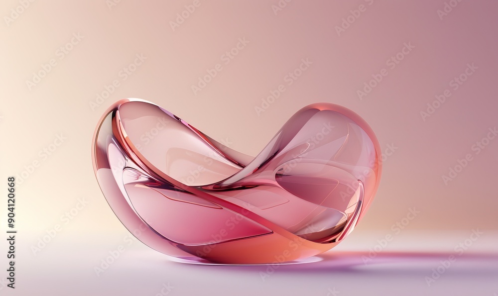 Abstract glass shape, 3d render Abstract glass shape, 3d render
