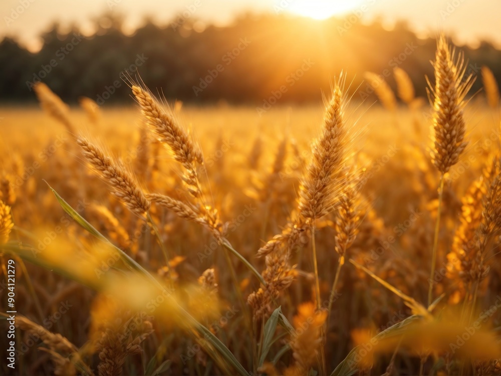 Golden ripe ears of wheat nature scene Golden ripe ears of wheat nature scene