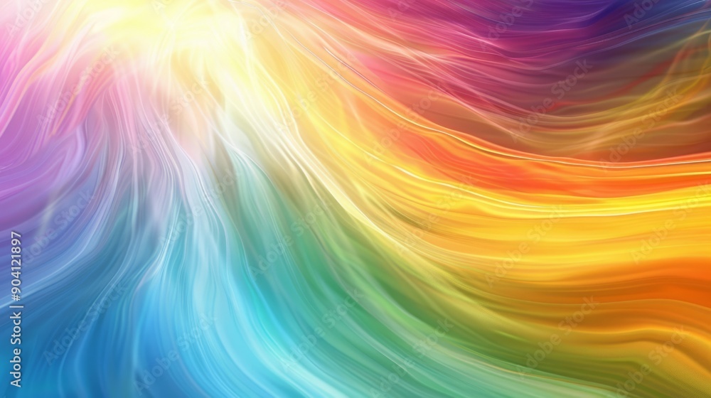 A vibrant and dynamic abstract wave pattern showcasing a captivating mixture of rainbow colors and flowing movement A vibrant and dynamic abstract wave pattern showcasing a captivating mixture of rainbow colors and flowing movement