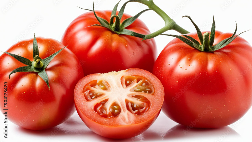 tomato isolated on white background, full depth of field tomato isolated on white background, full depth of field