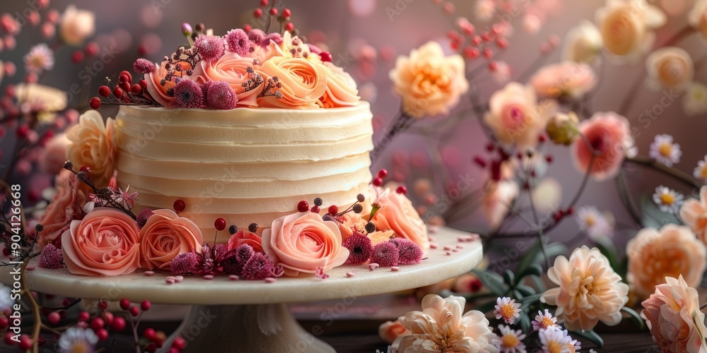 National Cake Decorating Day decorated cake, October 10th National Cake Decorating Day decorated cake, October 10th