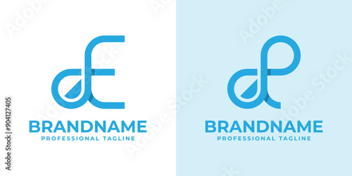 Letter E Droplet Logo Set, suitable for any business with E initial related to liquid