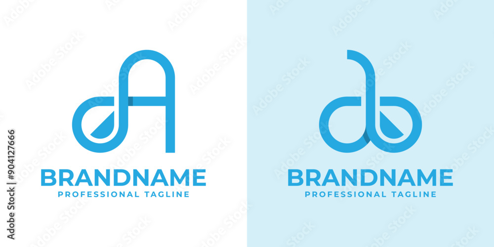 Fototapeta premium Letter A Droplet Logo Set, suitable for any business with A initial related to liquid