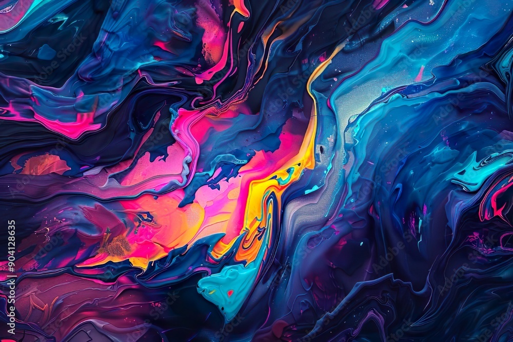 Vibrant Abstract Fluid Art Vibrant Abstract Fluid Art