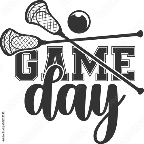 Game Day - Lacrosse Illustration