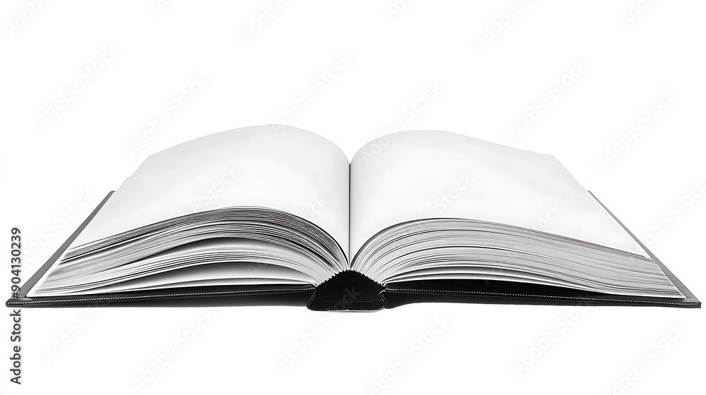 Open book with blank pages, isolated on a white background Open book with blank pages, isolated on a white background