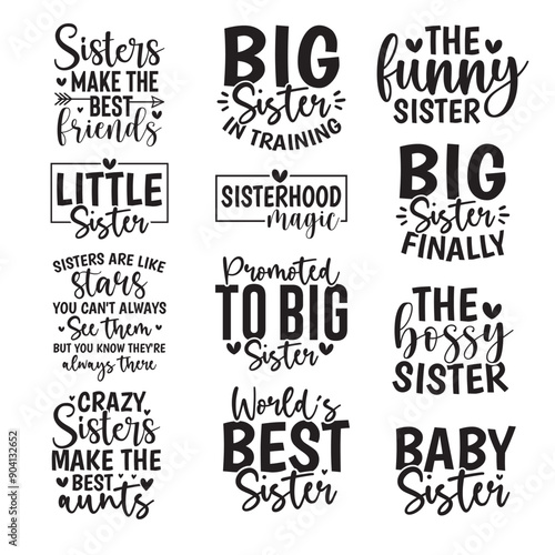 12 Sister SVG Bundle
