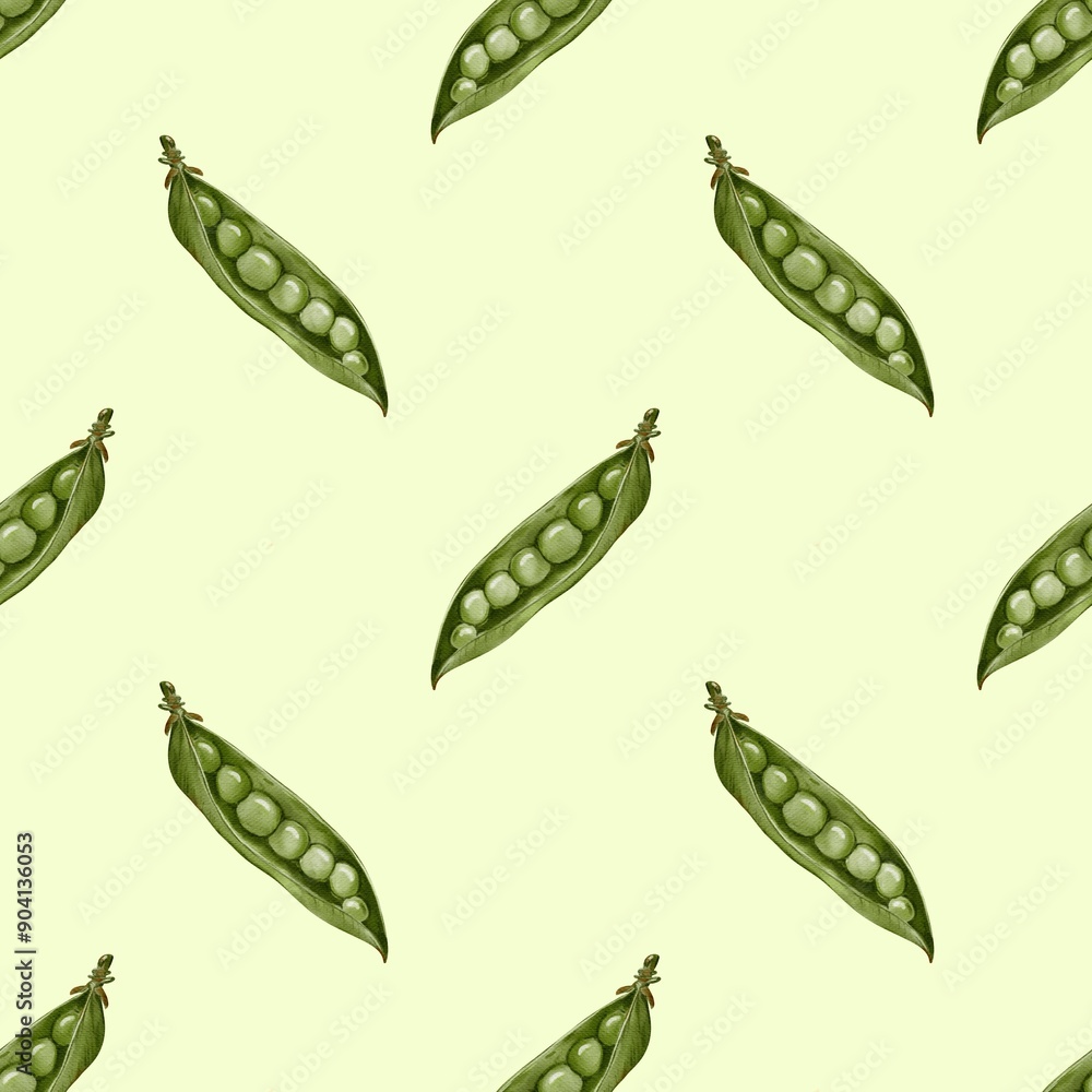 Seamless pattern with cute green peas illustrations, green peas pattern, green peas fabric design, peas illustration Seamless pattern with cute green peas illustrations, green peas pattern, green peas fabric design, peas illustration