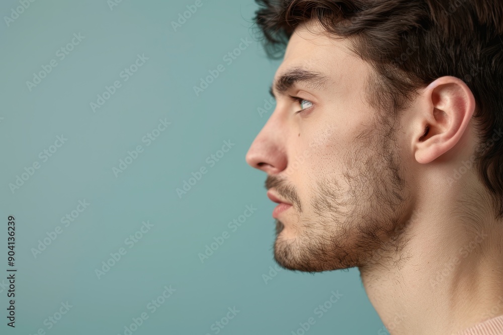 Obraz premium Portrait of a Despondent Man Reflecting Mental Health Struggles