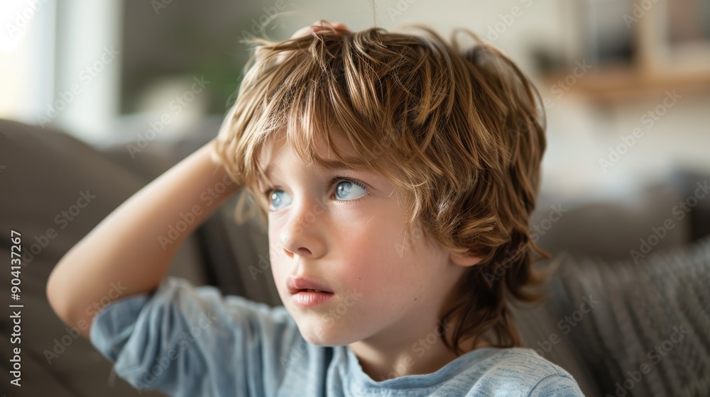 Fototapeta premium Puzzled Child: Understanding Mental Health and Learning Difficulties