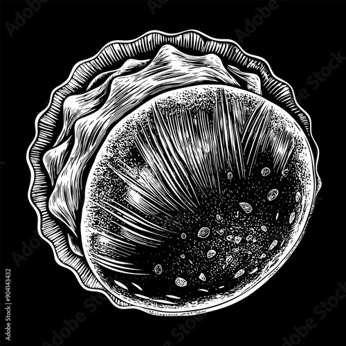 A close up of a hamburger with a slice of pie on top