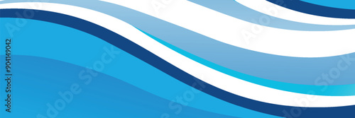 Free Download Blue and white business wave banner background, suitable for all fields, vector illustration. - GFXLoad