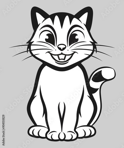 Cute Cat Cartoon Character illustration