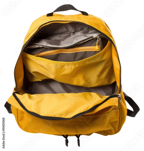 PNG Empty school backpack bag white background suitcase. photo