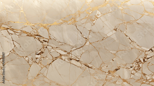 Elegant marble texture with golden veins on a smooth surface photo