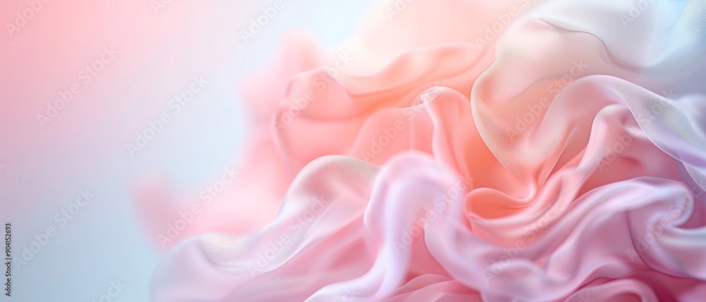Soft, flowing fabric in gentle pink and white tones, creating a serene and calming background for designs or presentations. Soft, flowing fabric in gentle pink and white tones, creating a serene and calming background for designs or presentations.
