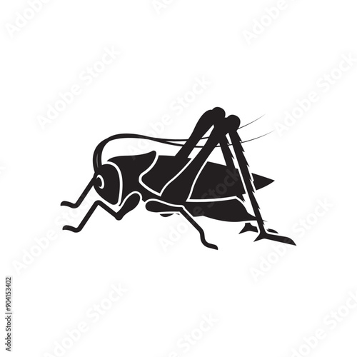 cricket insect icon vector illustration design template