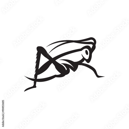 cricket insect icon vector illustration design template