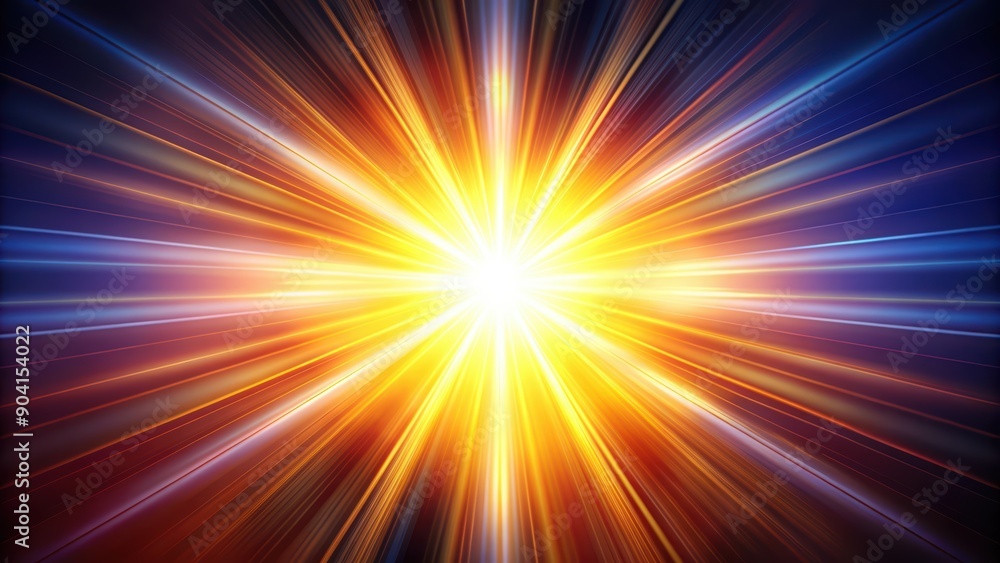 Obraz premium Bright Yellow and Blue Starburst Abstract Background