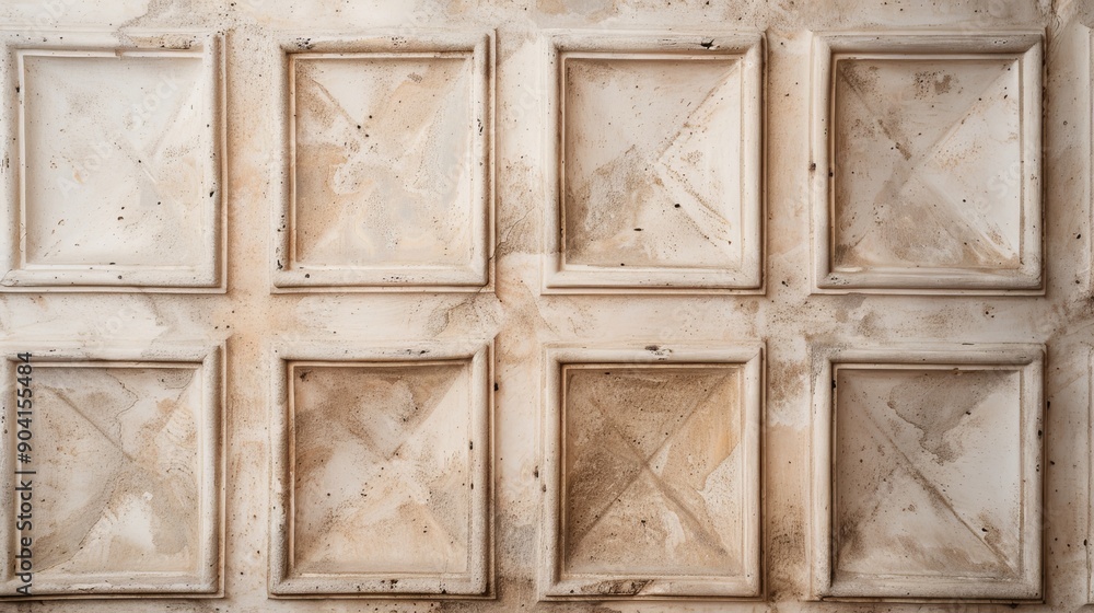 Detailed view of a water-stained ceiling with intricate patterns formed by dampness, showcasing the saturation effects Detailed view of a water-stained ceiling with intricate patterns formed by dampness, showcasing the saturation effects