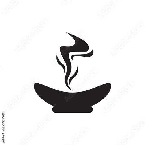 Incense Icon, Aromatic Smoke Fragrance Incense Icon Vector Art Illustration