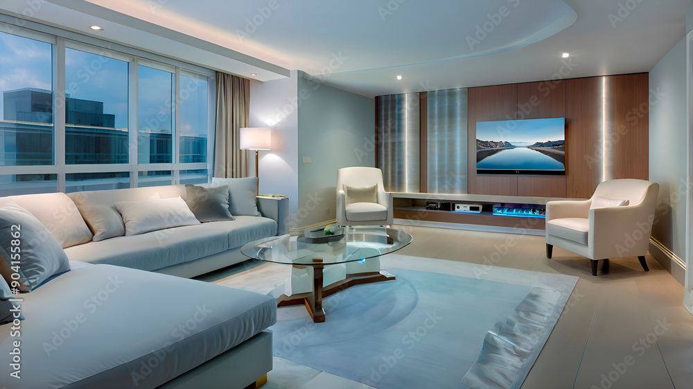 modern living room with sofa