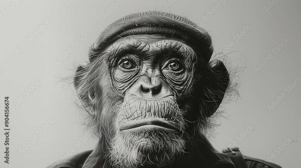pencil drawing monkey portrait, animals, portraits, drawing and art pencil drawing monkey portrait, animals, portraits, drawing and art