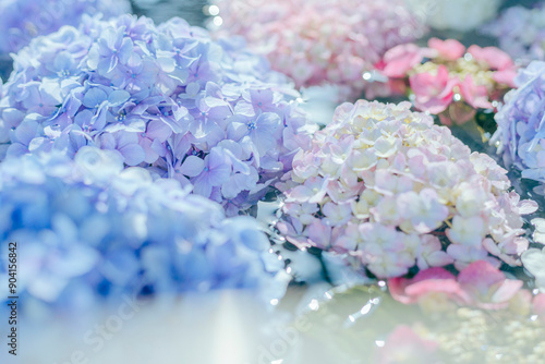 Wallpaper Mural 紫陽花が入った花手水 Torontodigital.ca