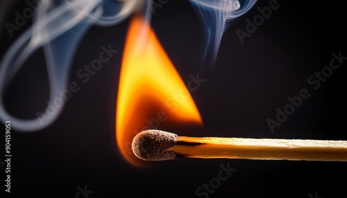 burning match stick