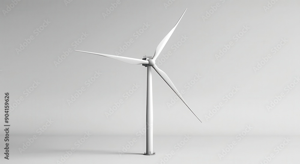 Spinning turbine blades, clean energy creation, side view, advanced sustainability, advanced tone, Monochromatic Color Scheme, copy space for text Spinning turbine blades, clean energy creation, side view, advanced sustainability, advanced tone, Monochromatic Color Scheme, copy space for text