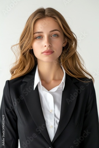 A businesswoman wearing formal suit isolated created with Generative AI