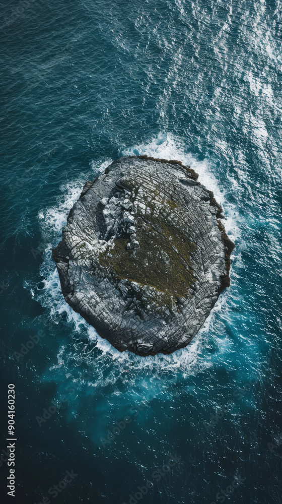 Aerial View of a Rocky Island Surrounded by Turquoise Ocean Waves During Daytime Aerial View of a Rocky Island Surrounded by Turquoise Ocean Waves During Daytime