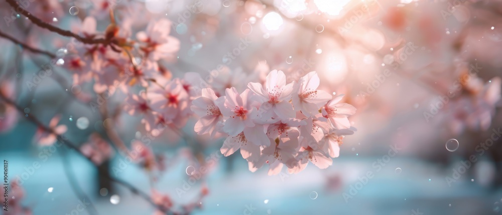 Blossom in a park surrounded by the environment, capturing the harmony of nature focus on, concept of serenity, ethereal, Fusion, Urban park backdrop Blossom in a park surrounded by the environment, capturing the harmony of nature focus on, concept of serenity, ethereal, Fusion, Urban park backdrop