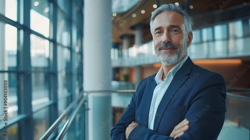 portrait of successful senior businessman consultant looking at camera and smiling inside modern office building portrait of successful senior businessman consultant looking at camera and smiling inside modern office building