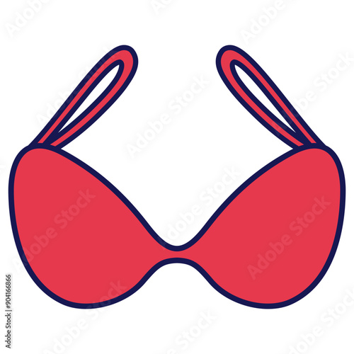illustration of a red bra