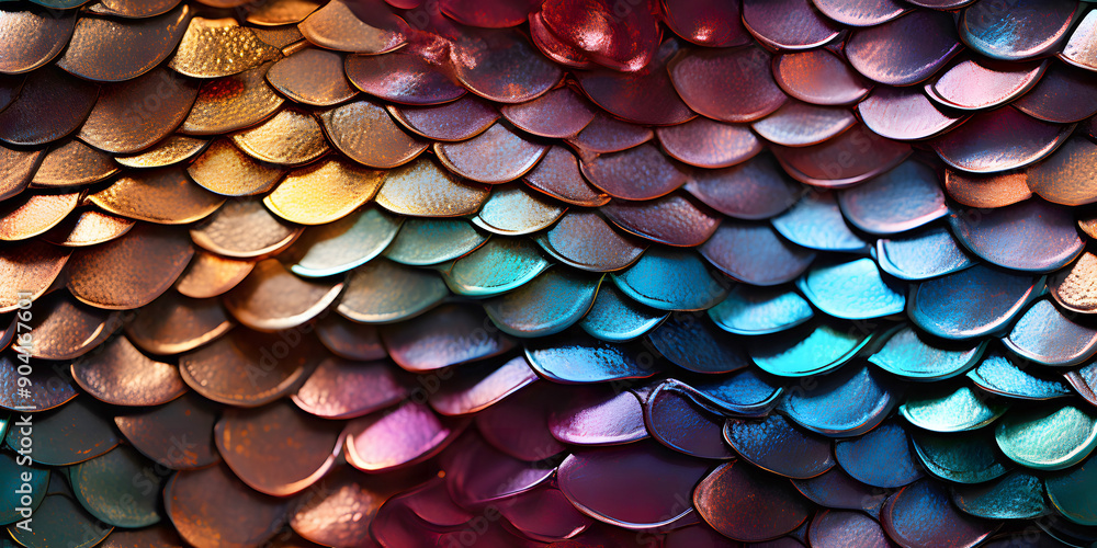 Seamless 3D Snake, Dragon Colorful Vibrant Skin Leather Pattern Texture With Scales. Abstract Colorful Background With Circles and Dots. Clothing Fabric, Paper, House Roof, and Decorations, Wallpaper Seamless 3D Snake, Dragon Colorful Vibrant Skin Leather Pattern Texture With Scales. Abstract Colorful Background With Circles and Dots. Clothing Fabric, Paper, House Roof, and Decorations, Wallpaper