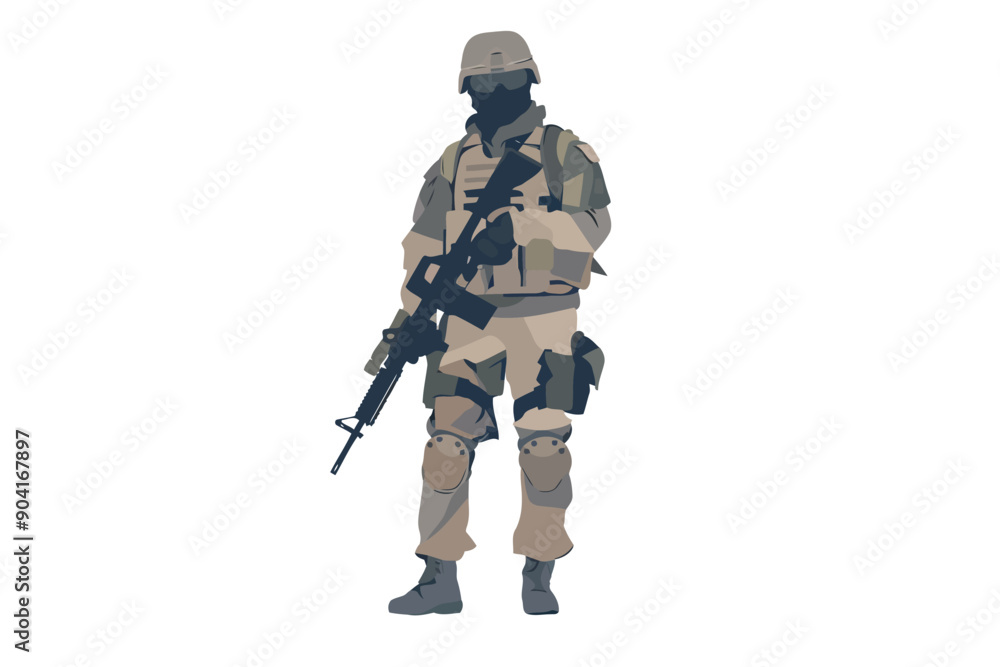 man soldier stock image isolated vector style man soldier stock image isolated vector style