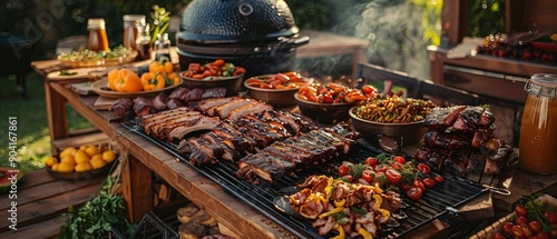 Authentic Southern BBQ Feast Smoked Meats, Sides, and Sauces Galore