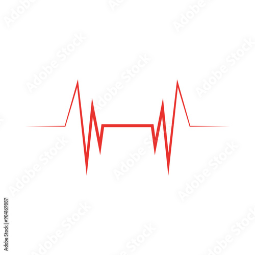 Pulse line ilustration vector template image