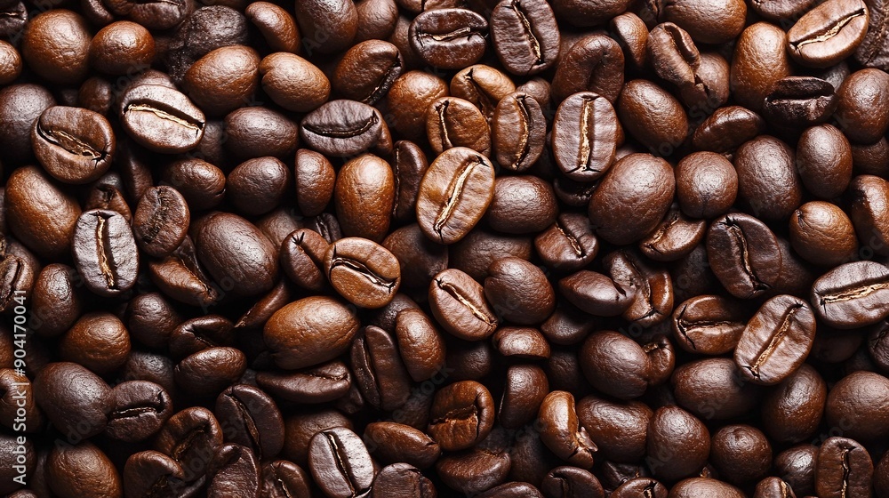Obraz premium a pile of coffee beans that are brown